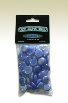 Countery - Opaque Gaming Counters - Marble Blue
