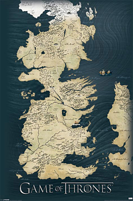 Game of Thrones - plakát - mapa 61 x 91 cm