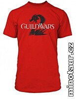 Guild Wars 2 - Tričko Logo Black on Red