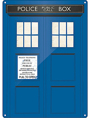 Doctor Who - plechová cedule Tardis 30x42cm