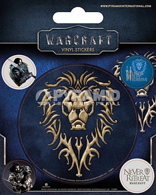 WarCraft - Sada 5 samolepek - Alliance
