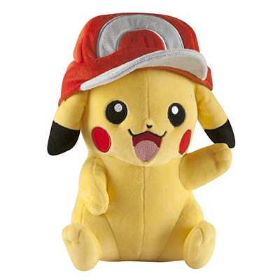 Pokémon - plyšák Pikachu s Ashovou čepicí 26cm