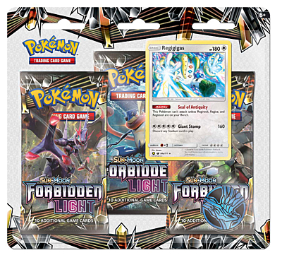 Pokémon: Sun and Moon #6 - Forbidden Light 3-pack Blister - Regigigas