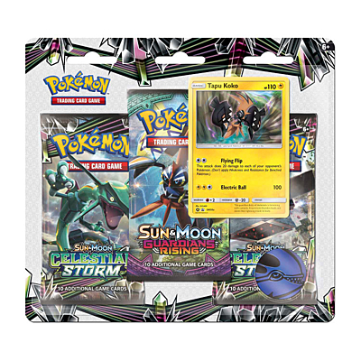 Pokémon: Sun and Moon #7 - Celestial Storm 3-pack Blister - Tapu Koko