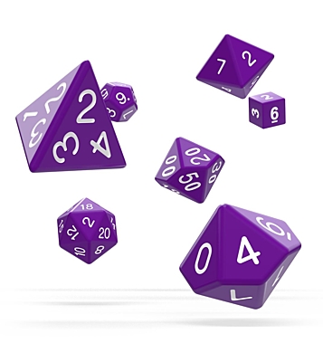 Sada 7 RPG kostek - Solid Purple