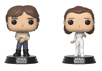 Star Wars - Han Solo and Princess Leia POP Vinyl Bobble-Head Figure