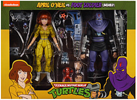 Teenage Mutant Ninja Turtles (TMNT) - April O'Neil vs. Foot Soldier Action Figure