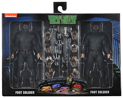 Teenage Mutant Ninja Turtles (TMNT) - 1990 Movie - Foot Soldier 2-pack with Weapon Rack Action Figure