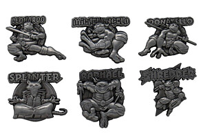 Teenage Mutant Ninja Turtles (TMNT) - Sada 6 sběratelských odznaků