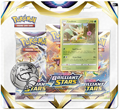 Pokémon: Sword and Shield #9 - Brilliant Stars 3-pack Blister - Leafeon