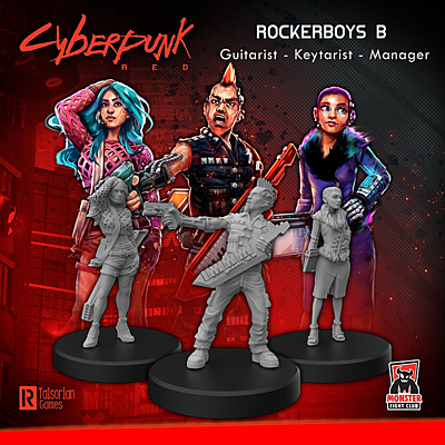 Cyberpunk Red - Sada 3 figurek - Rockerboys A (Guitarist / Keytarist / Manager)