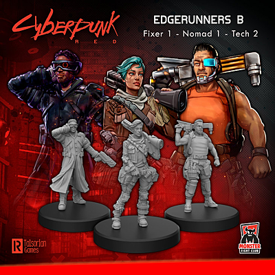 Cyberpunk Red - Sada 3 figurek - Edgerunners B