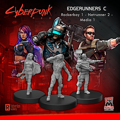 Cyberpunk Red - Sada 3 figurek - Edgerunners C