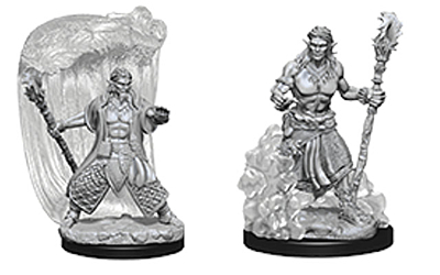 Figurka D&D - Water Genasi Male Druid - Unpainted (Dungeons & Dragons: Nolzur's Marvelous Miniatures)