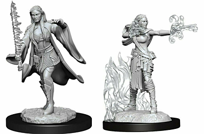 Figurka D&D - Multiclass Female Warlock & Sorcerer - Unpainted (Dungeons & Dragons: Nolzur's Marvelous Miniatures)